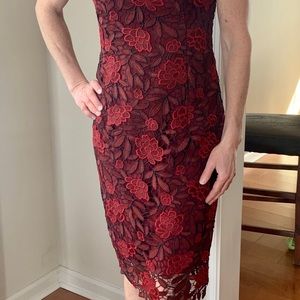 White House Black Market Burgundy Dress